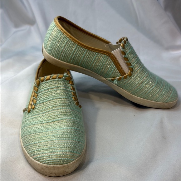 Jack Rogers Women's Mint Green & Gold Slip-On Sneakers, Size 7.5M, **READ** - Picture 6 of 14